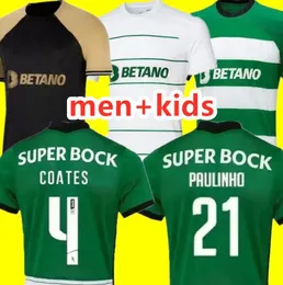 스포츠 CP 23 24 Lisboa 축구 유니폼 홈 블루 리스본 스페셜 Jovane Sarabia Vietto 2023 2024 Acuna Maillot Jersey Sporting Clube De Football Shirt 남자 키트 키트