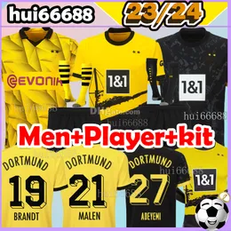 XXXL 4XL Dortmunds Soccer Jerseys Cup Final Reus Sabitzer Haller Schulz Bellingham Emre Can Witsel Sule Adeyemi 2023 2024 Kids Kits Sock Set Football Shirt