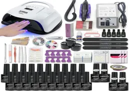 Super Manicure set för nagelats med LED -nagellampa 20000 rpm borrmaskin polsk kit akrylkonstverktyg set6867444