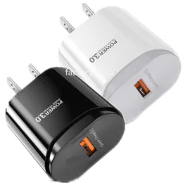 18W Fast Rapid Quick Charge EU US QC3.0 Usb Wall Charger Adapters For Iphone 15 12 13 14 Pro Max Samsung S10 S20 htc F1