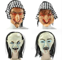 Maschere per feste Halloween Horror Maschera da strega Spaventoso Scialle nero Sile Cosplay Diavolo Consegna a domicilio Forniture festive per giardino Dhgu