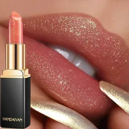 Lipstick 9 Kolory Glitter Nude Lipsticks Wodoodporny makijaż seksowny matowy długotrwały syrena Shimmer Lip Stick Pigment kosmetyczny 231101