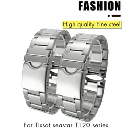 21mm t120 nova pulseira de aço inoxidável pulseira de relógio sólido para genuíno 1853 t120407 acessórios peças ferramentas gratuitas pulseiras masculinas