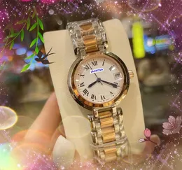 Ünlü klasik küçük ay kadran tasarımcı tarzı izle tüm paslanmaz çelik saat kadın kuvars hareket bayanlar gümüş çelik bilezik süper parlak su geçirmez kol saati