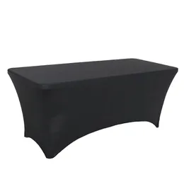 Table Cloth 10pcs Lycra Spandex Rectangle مرنة تمتد تغطية الزفاف الكتان El El Party Event Decoration