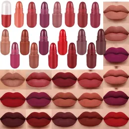 Rossetto 1618 colori Capsule Set opaco impermeabile smalto labbra novità labbra trucco fai da te sexy rosso facile tinta colore 231101