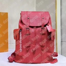 Klassischer roter Rucksack, Designer-Mann-Christopher-Reiserucksack, Damen-Luxus-Rucksack, Umhängetasche, große Handtasche