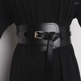أحزمة ceinture حزام أنثى امرأة واسعة للنساء الجلود المشد وضع عتيقة dames de luxe