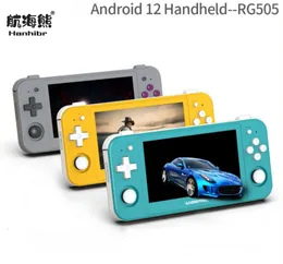 اللاعبون في اللعبة المحمولة Anbernic RG505 Game Game Console Game Android 12 System System 4.95 بوصة OLED Touch Screens لـ Unisoc Tiger T618 70000 Games PSP 230922