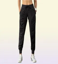 Yoga Kıyafetler Tasarımcı Uzun Pantolon Kadın Spor Çalışma Hizalama Yoga Açık Gym Cepleri İnce Fit lu Swardpants Pant Jogger Pantolon4250221