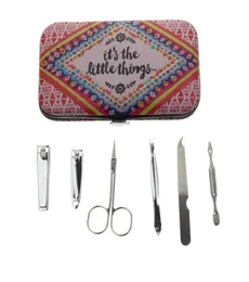 Hela 6PCSSet Professional French Women Girl Travel Home Nail Care Pedicure Gift Tool Product Manicure Set Kit2447866