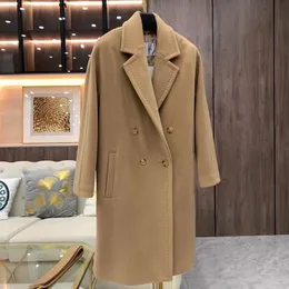 M Family Baiocco Camel Polar Kısa 101801 Coat 2023 Deve Doğru Baskı Sonbahar/Kış Palto Sıcak ve kalınlaşmış