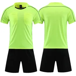 기타 스포츠 용품 Pofessional Football Referee Uniform Custom Men Turndown 축구 셔츠 성인 유니폼 훈련 옷 231102