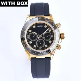 3A MEN MENS WACKS Watch 41mm Automatisk 904L Rostfritt stål Multi Dial Waterproof Luminous Classic Generous Rubber Strap Justerable Watches Designer Watch