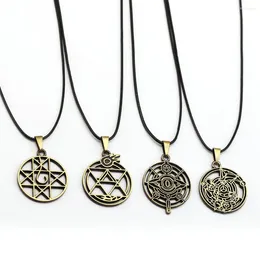 Pendant Necklaces Fullmetal Alchemist Necklace Homunculus Circle Metal Rope Chain Women Men Charm Gifts Japanese Anime Jewelry