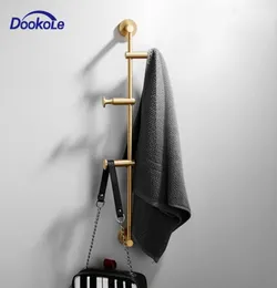 Solid Brass Coat Rack Adjustment Wall Mount Coat Hooks with 3456 Hooks for Hats Scarves Clothes Handbags Y2001082029493