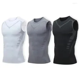 Kvinnors formare joniska formning Vest Body Shaper Compression Tank Top Men Slimming Mage Skinvänliga kontroll ärmlösa skjortor
