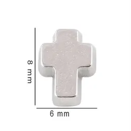 20PCS Silver Color Cross Floating Locket Charms DIY Accessories Fit For Living Glass Magnetic Memory Locket308w