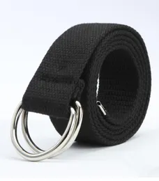 Quente casual unisex tecido de lona cinto cinta anel fivela weing cintura banda casual jeans cinto 5 cores cinturones hombre3671541
