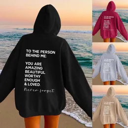 Hoodies femininos para mulheres palavra gráfico moletom vintage hoodie na moda kawaii formal feminino pescoço largo