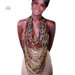 Chokers afrikanska tillbehör för kvinnor Böhmen Style Kvinnor Halsband Pendants Rope Chain Statement Necklace Pendant For Gift BRW WYA022 231101