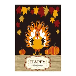 Banner Flags Thanksgiving Day Garden Flags Beautiful Turkey Designed With Double Sided Printing Decorative Outdoor Flag Home Banners 231102