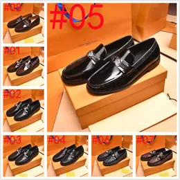 L1/22Model Luxury Brand Shoes Män Fashion Soft Moccasins Men Loafers High Quality Leather Tassel Shoes Mens Flats Driving Shoes Big Size 45