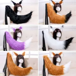 Sexy Woman Lovely Lolita Cat Fox Headband Headdress Plush Ears Tail Anime Cosplay Props cosplay