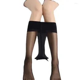 Женские носки, удлиненные чулки, высокие, очень длинные, черные, женские летние, ультратонкие, большого размера, в сеточку