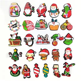 Schuhteile Zubehör Weihnachts-Clog-Anhänger aus PVC für Weihnachtsmann, Schneemann, Kind, Urlaub, Party, Drop-Lieferung Amdyo