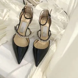 moda luksusowe sandały sandały damskie letnie sukienki bankietowe buty na wysokim obcasie seksowne pompy spiczaste palce back kobiety but najwyższej jakości rozmiar UE 35-40