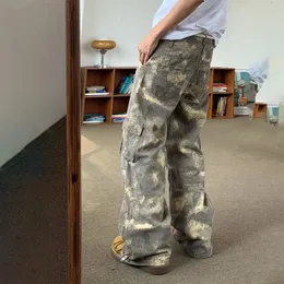 Houzhou S Pants Camouflage ładunki męskie manizee camo spodnie męskie luźne swobodne vintage Hip Hop Safari Style 231102 Style Treetwear Afari Tyle Tyle Tyle Tyle
