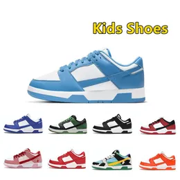 2023 Designer Kids dunks Shoes For Boy Girl Sports Black White Chunky Low Cows Trainers Boys and Girls Athletic Outdoor SB Sneakers Children Jogging Walking Shoe GAI