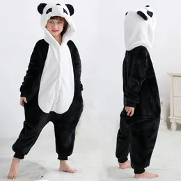 Pijama animal panda onesie kigurumi pijama para crianças tigre unicórnio trajes bebê menino menina macacão flanela macacão de inverno para crianças 231101