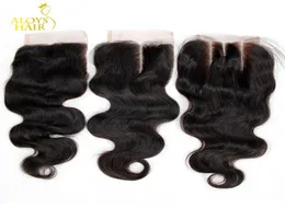 Middle3 Part Brazilian Body Wave Lace Closure Grade 6A Virgin Brazilian Human Hair Closure Cheap Lace Top Closures Size 4qu7480930