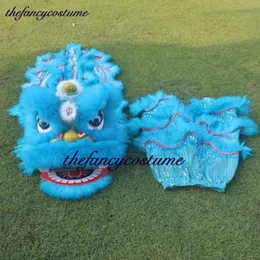 14-calowy Lion Dance Mascot Costume Kid Size 5-11 Ages Cartoon Pure Wool Props Sub Play Funny Parade Strój Sport Chin Chińczyk tradycyjny karnawał