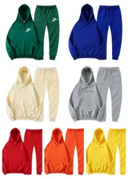 Tracksuit designer hoodie män kvinnor gröna set byxa 2 stycke set löpande hoody pullover ärmlös o-hals brev märke sport joggar byxor svettbyxor