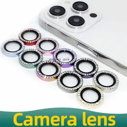 Eagle Eye Diamond metalowy aluminiowy soczewki Luksusowy Luksusowy Camera Ochraniacz ekranu na iPhone 14 Pro Max 13 12 11 Pro Mini