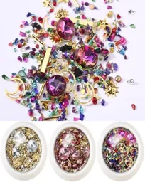 Nail Art Decoration Charm Gem Beads Rhinestone Hollow Shell Flake Flatback Rivet Mixed Shiny Glitter 3D DIY Accessories3211862