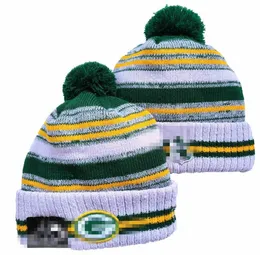 GREEN Beanie BAY Berretti SOX LA NY Squadra di baseball nordamericana Toppa laterale Winter Wool Sport Cappello lavorato a maglia Pom Skull Caps A7