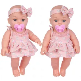 Dockor mjuk beröring återfödda baby barn frisör kläder leksak borttagbar prinsess doll 231102