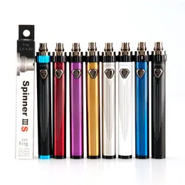 Elektronisk cigaretter Battery Mod 1600mAh för 510 tråd CVT Top Twist Justerbar spänning Esma-T Vape Pen Vision Spinner 3 3S III IIIS 100% ORIGINAL