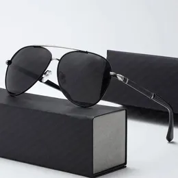 Sunglasses Mens Outdoor Luxury Brand Designer Sun Glasses For Man Women Metal Frame Tempered Glass Lens Polarized Eyeglasses UV400