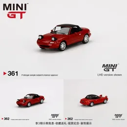 Diecast Model Car Mini GT 1 64 MX-5 Flip Lamp Edition Eunos Miata NA Simulation Car Model 361 # 231101