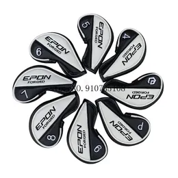 Other Golf Products Golf Iron Cover PU Leather Waterproof 8Pcs Set E-PON Club Headcovers golf accessory 231101
