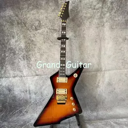 Anpassad oregelbunden kroppsform IBA Electric Guitar EZS High Gloss Destroyer Duplex Tremolo System i Sunburst Color