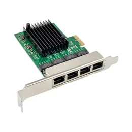 4 Porty RJ45 Karta sieci Gigabit PCI-E X1 Interfejs Ethernet LAN Karta RTL8111F PCI-E Kontroler