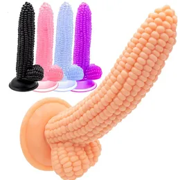 Erwachsene Spielzeug Mais Silikon Echten Dildo Anal Plug Mit Saugnapf Gemüse Dildo Sex Spielzeug Für Frauen Vagina G-punkt Massage Masturbator Gut 231101