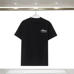 2023 New Style Hotsales Summer Unisex T Shirts Clothing Clothing Mens 티셔츠 하이 버전 둥근 목 느슨하고 다목적 편지 인쇄 짧은 슬리브 티셔츠