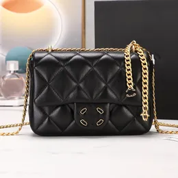 Espelho Bolsa de designer de alta qualidade 10a Mulheres bolsas de ombro de pele de carneiro puro diamante de diamante verificação Bolsa Crossbody 1: 1 bolsas clássicas